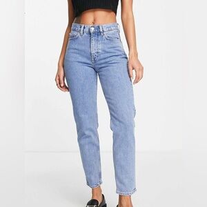 & Other Stories cotton stretch tapered jeans in fresh blue - MBLUE
